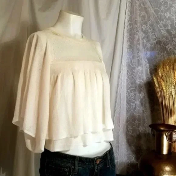 Zara Mesh Neckline Layered Top - Picture 1 of 9